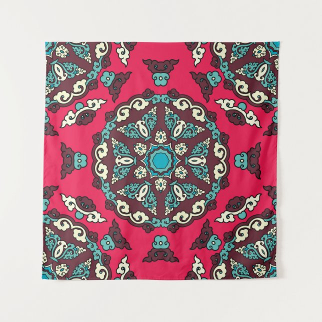 Tapiz Estilo étnico sin foco. Decoración de época  (Anverso)