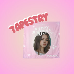 Tapiz estilo fancafe de cumpleaños de ídolo de Kpo
