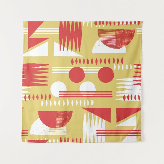 Tapiz estilo moderno geométrico abstracto sin humo vinta (Anverso)