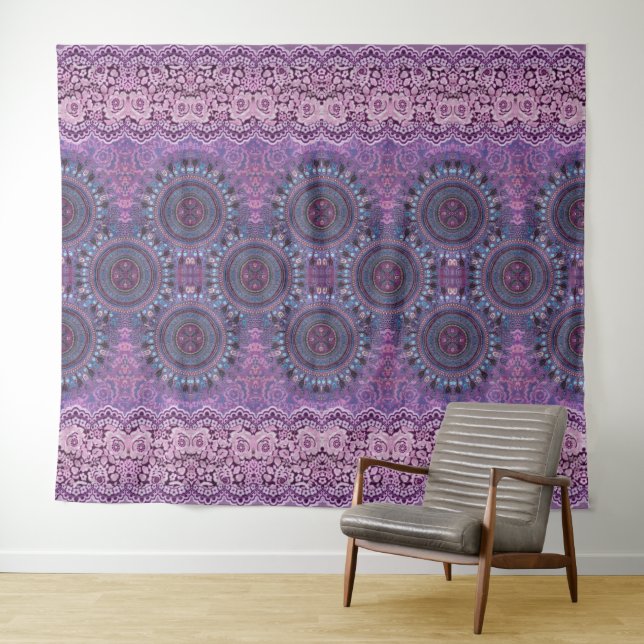 Tapiz Estilo morado de boho (In situ (horizontal))