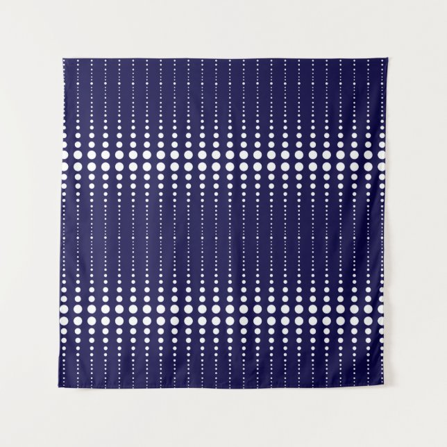 Tapiz Estilo retro vintage círculos líneas geométricas r (Anverso)