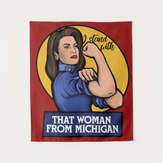 Tapiz Estoy con esa mujer de Michigan (Anverso)