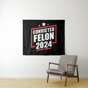 Tapiz Estoy votando al condenado Felon 2024 Trump