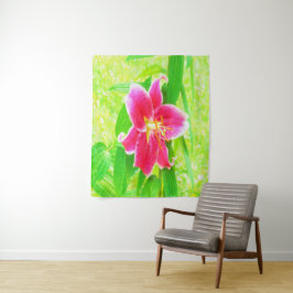 Tapiz Estrella rosa profunda bonito Lily en verde anime