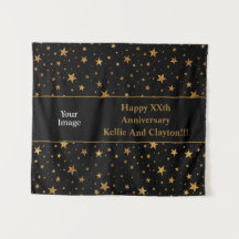 Estrellas de oro personalizado con aniversario de 