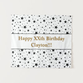 Tapiz Estrellas Negras Cumpleaños Con Mensaje