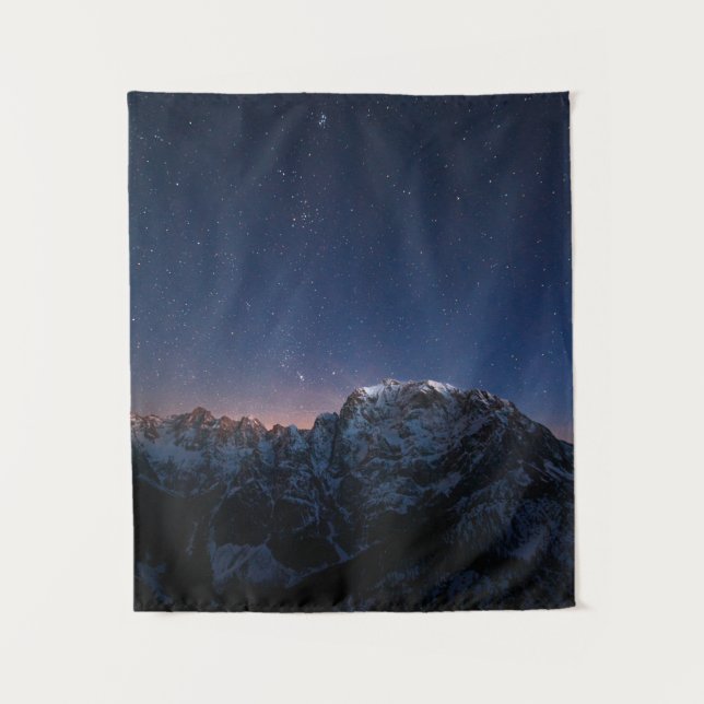 Tapiz Estrellas y montañas nevadas (Anverso)