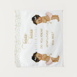 Tapiz Estrellita Estrella Bebé Gemelas Étnicas