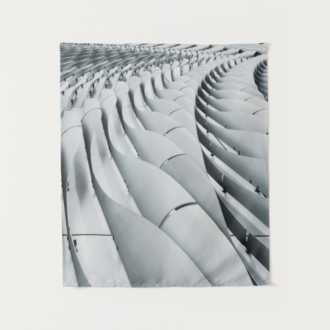 Tapiz Estructura del edificio blanco y gris (Anverso)