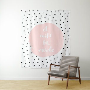 Tapiz Et Voila la merde Typography Polka Dot Dots Dance