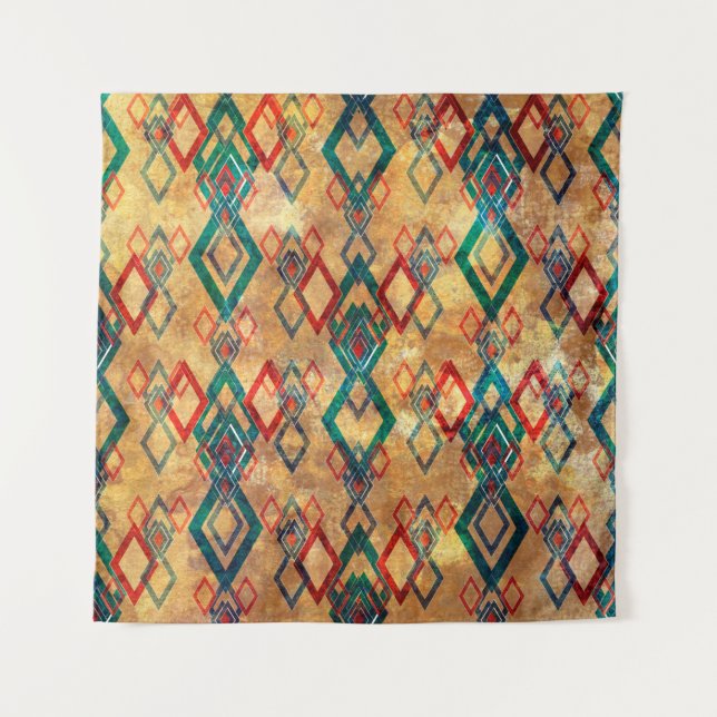 Tapiz Ethnic boho grunge old pattern. Tribal art print.  (Anverso)