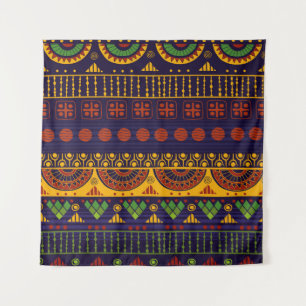 Tapiz Ética tribal: diseño de patrones sin foco.