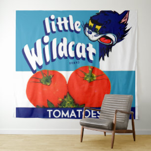 Tapiz Etiqueta de caja de tomates Little Wildcat