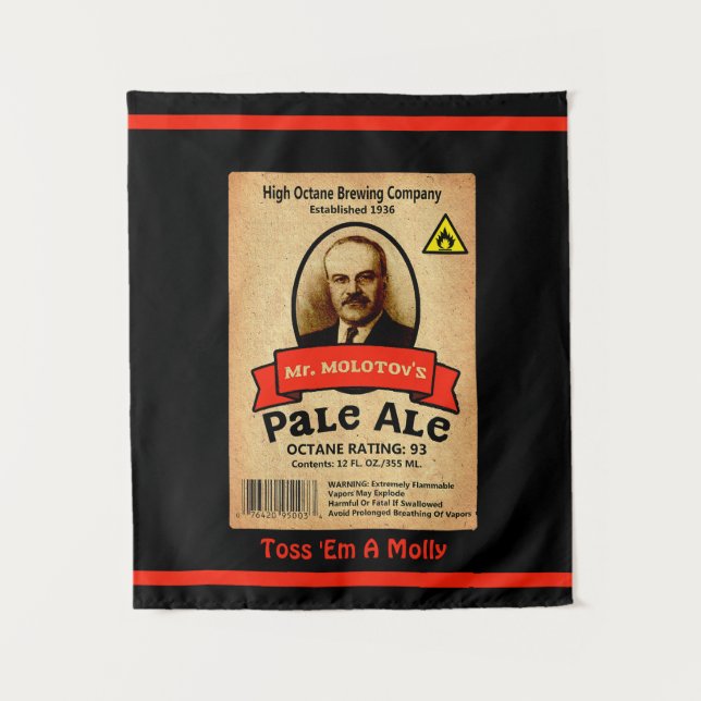 Tapiz Etiqueta Pale Ale de Molotov (Anverso)