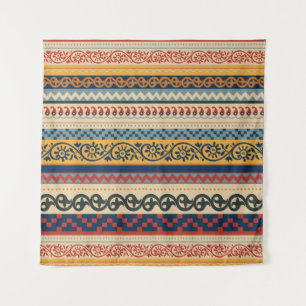 Tapiz Etnia geométrica: fondo ornamento sin costura.