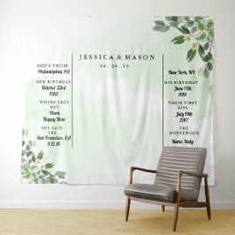 Tapiz Eucalipto Vegetación Suculento Stand de Boda
