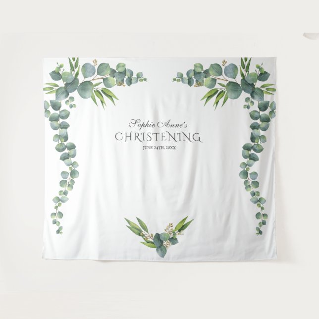 Tapiz Eucalyptus Chica Christening Prop (Anverso (horizontal))
