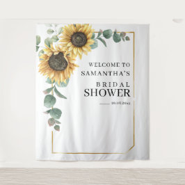 Tapiz Eucalyptus Floral de girasol Bridal Shower Fondo