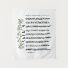 Tapiz Eucalyptus Greenery Scripture Art Psalm 91