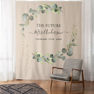 Tapiz Eucalyptus Terracotta Future Mrs Backdrop