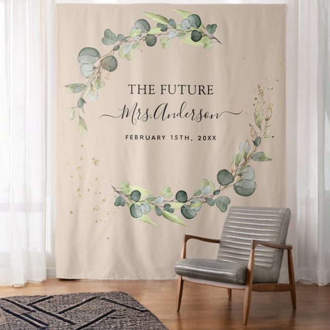 Tapiz Eucalyptus Terracotta Future Mrs Backdrop (Subido por el creador)