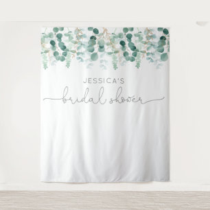 Tapiz Eucalyptus verde follaje elegante ducha de novia