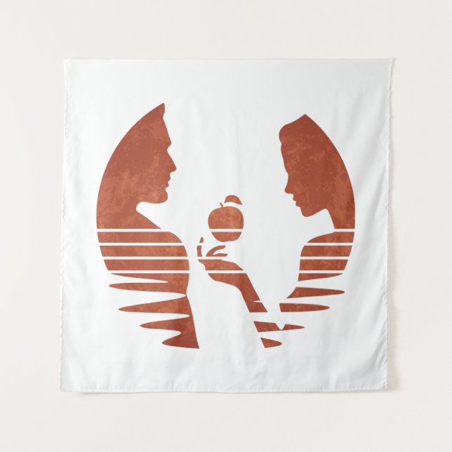 Tapiz Eva le da una manzana a Adán, versión grunge 3/3 (Anverso)