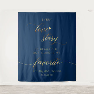 Tapiz Every Love Story Wedding Backdrop