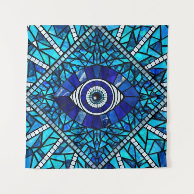 Tapiz Evil Eye Amulet Mosaic Art (Anverso)