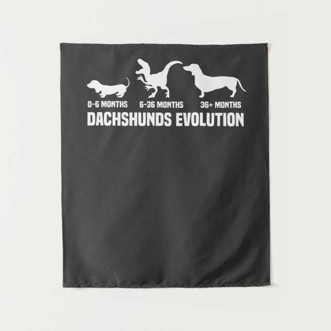 Tapiz Evoluciones de Dachshund (Anverso)