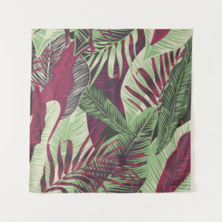 Tapiz Exótico tropical: verde de moda sin problemas
