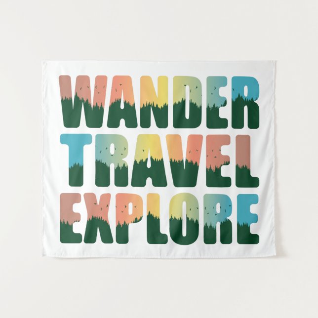 Tapiz Exploración de Wander Travel - Amante de viajar (Anverso (horizontal))