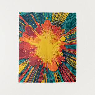 Tapiz Explosión de arte pop de estilo cómico (1)