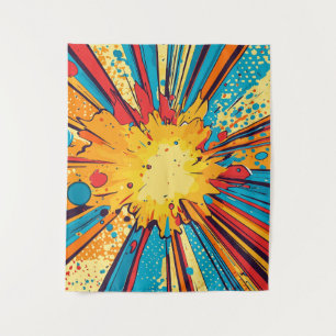 Tapiz Explosión de arte pop de estilo cómico (11)