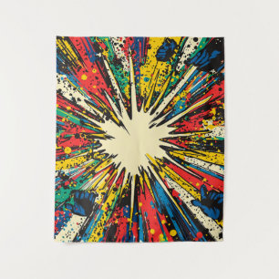 Tapiz Explosión de arte pop de estilo cómico (2)