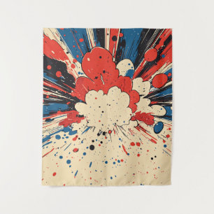 Tapiz Explosión de arte pop de estilo cómico (4)