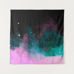 Tapiz Explosión de polvo de color aislado en la espalda