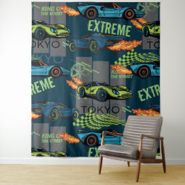 Tapiz Extreme Tokyo Street Racing Pattern
