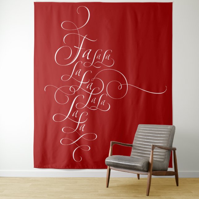 Tapiz Fa la la - Deck the Halls - Calligrafía de Navidad (In situ)