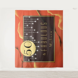 Tapiz Fab 50 cumpleaños Guay Elegant Tapestry Naranja