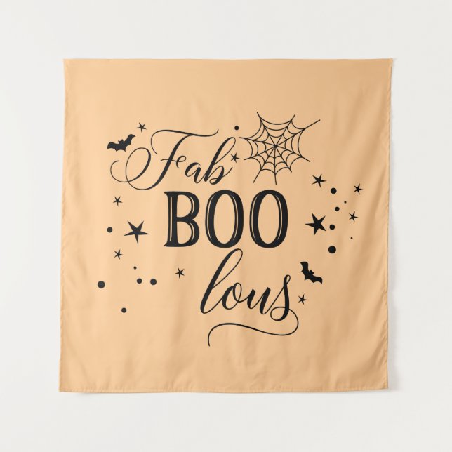 Tapiz FabBOOlous Halloween orange Backdrop party  (Anverso)