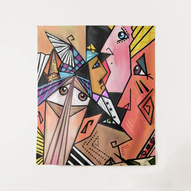 Tapiz Faces Cubism Tapestry (Anverso)