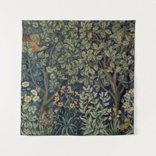 Tapiz Faisán pájaro árbol bosque William Morris