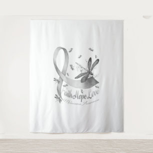 Tapiz Faith Hope Love Melanoma Awareness Dragonfly