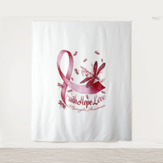 Tapiz Faith Hope Love Meningitis Awareness Dragonfly