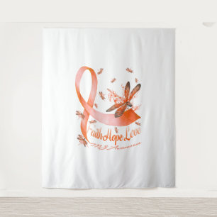 Tapiz Faith Hope Love MS Awareness Dragonfly