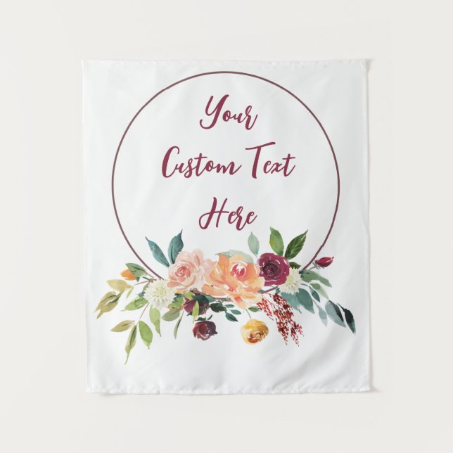 Tapiz Fall Floral Boda Photo Booth Backups Fun Prof. (Anverso)