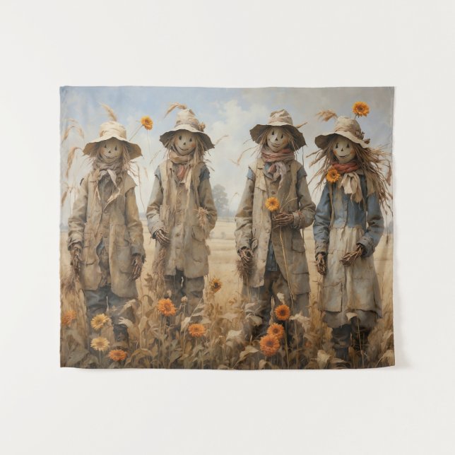 Tapiz Fall Scarecrows (Anverso (horizontal))