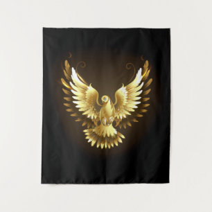 Tapiz Falsa paloma de paz del Relieve metalizado dorado