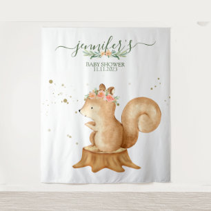 Tapiz Familia de ardillas animales vida silvestre bebé f